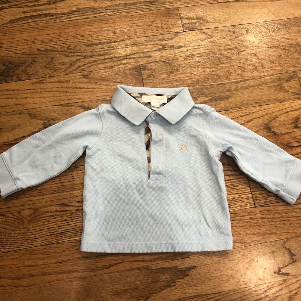 Burberry boys long sleeve polo